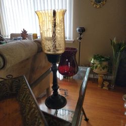Glass  Candle Holder . Decor 