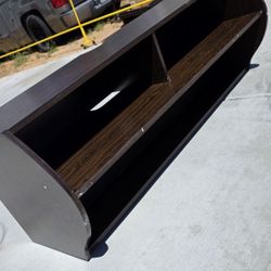Walnut Floating TV Stand Shelf