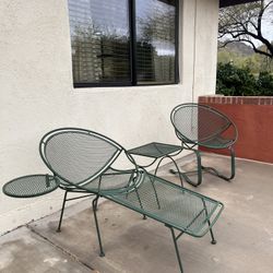 Wrought Cast Iron Green Furniture 