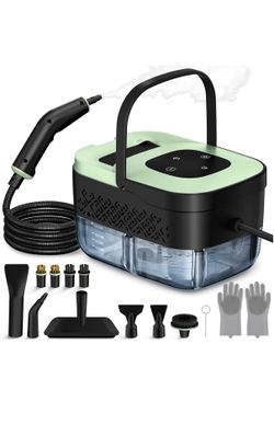 Steam Cleaner, Portable Steamer for Cleaning with 16pcs Accessories, 6-Level Adjustable and 15s Heat-Up, Handheld Steam Cleaner for Home, Tile, Dirt, 