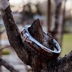 Women's Handcrafted Deer Antler Ring