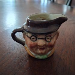 Vintage miniature character Toby jug or creamer, often made by the brand Artone in England. 
