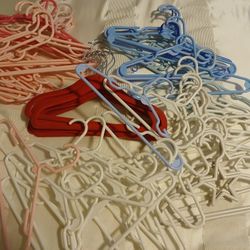 65 Plastic And  Velvet Hanger For Kids Multiple Colors