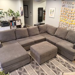 Sectional Couch With Chaise And Storage Ottoman