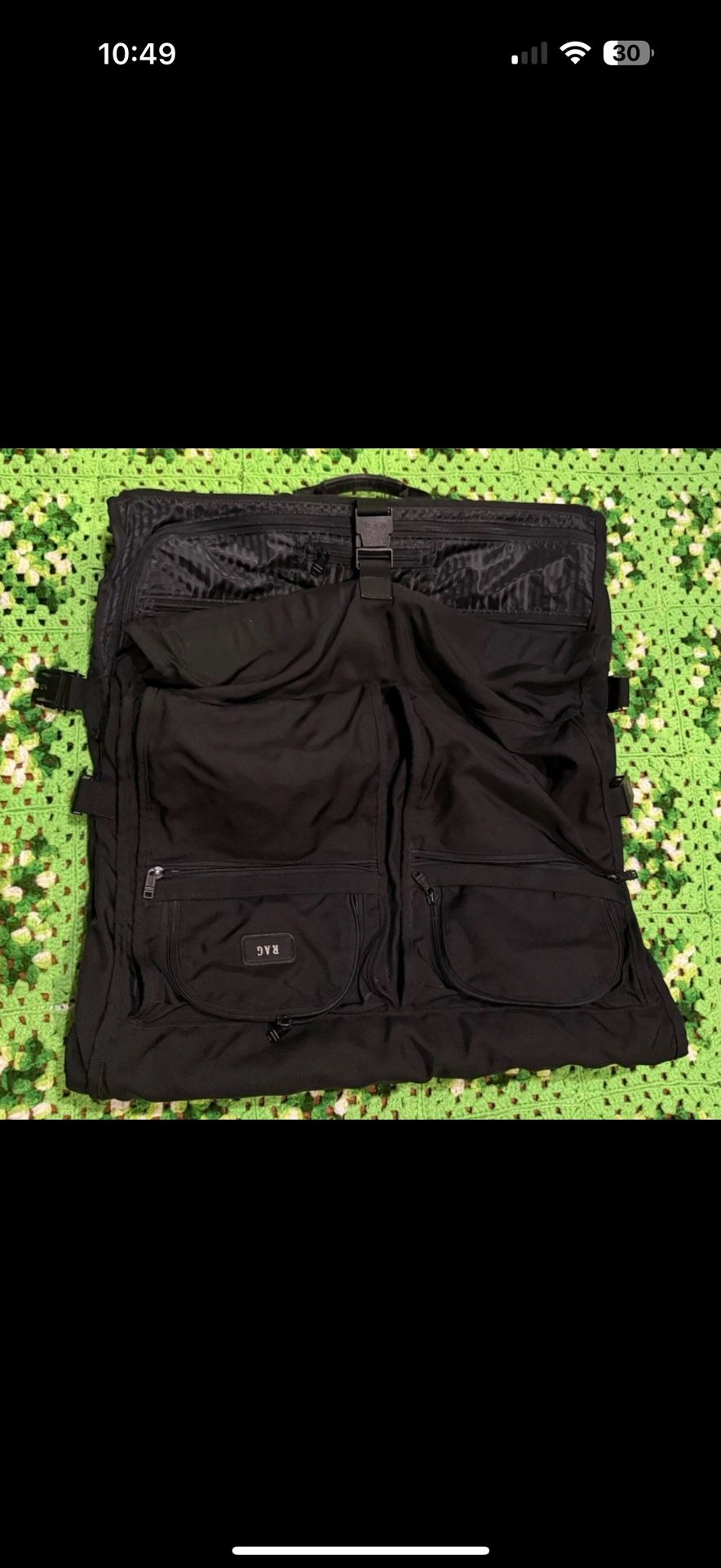 Tumi Bi Fold Hanging Garment Bag Travel Folding Carry On Luggage Black As Is
