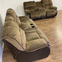 Power Recliner Loveseats Couch Sofa Set *Free Delivery*