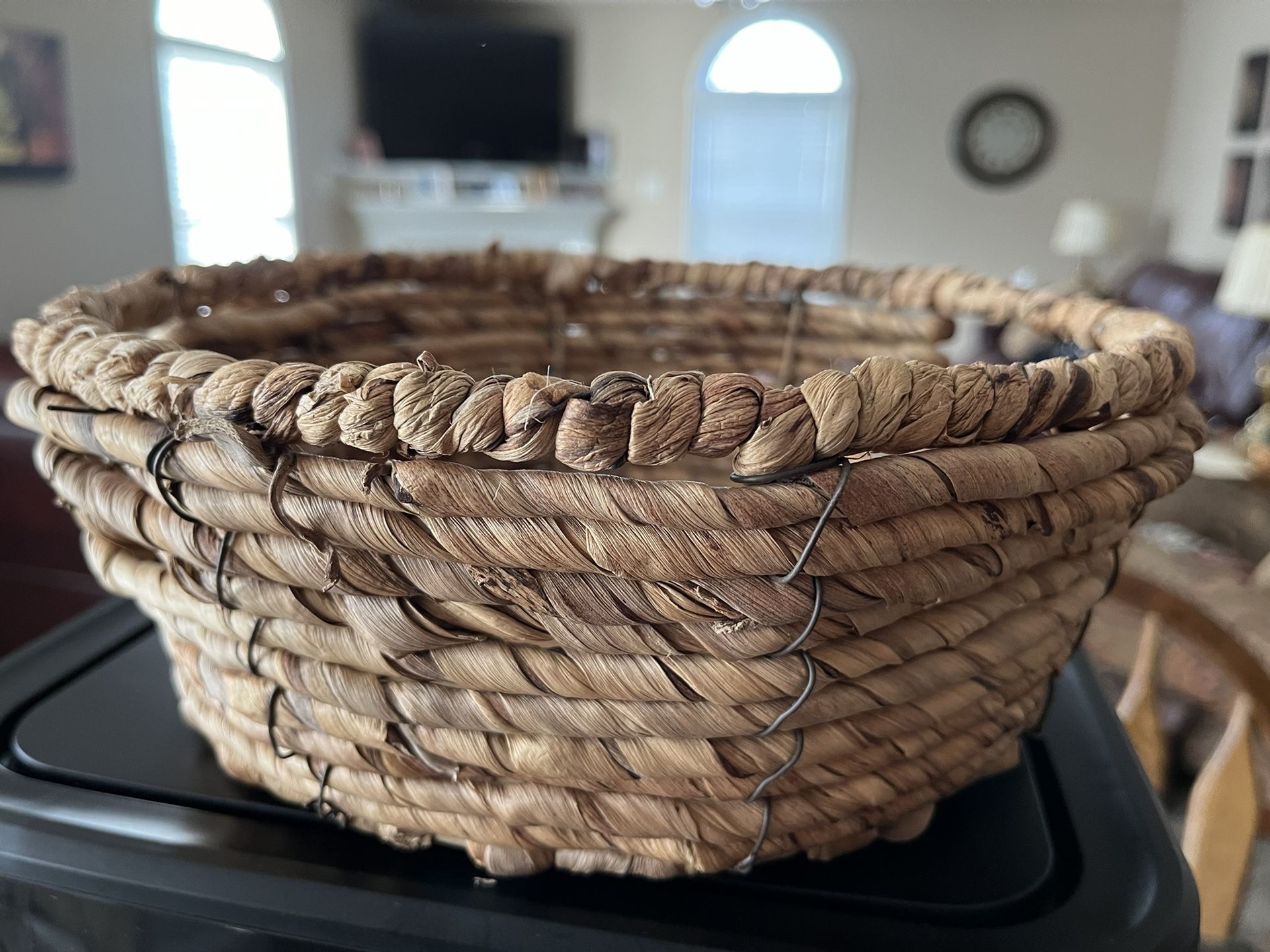 Woven Basket, 10” Diameter