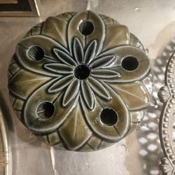 Vintage Ceramic Floral Arrangement Frog