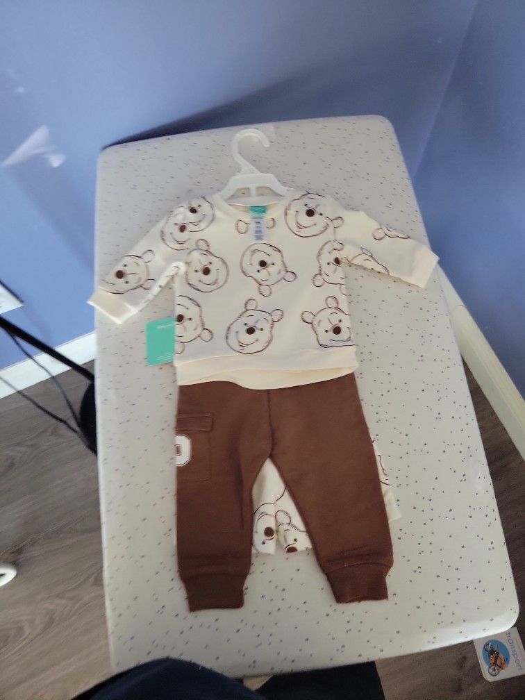 Disney Baby Winnie the Pooh 3-piece outfit set 3-6M