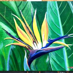 LAST SALE PRICE DROP!!! Bird of Paradise Original Painting 