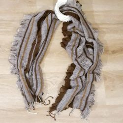 Cejon Brown Stripe Chunky Scarf or Wrap 