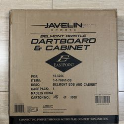 EastPoint Sports Belmont Official Size Premium Bristle Dartboard and Cabinet Set
