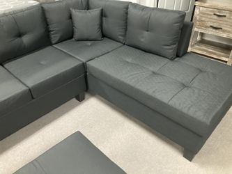 Brand New Sectional & Ottoman With Storage Space Thumbnail