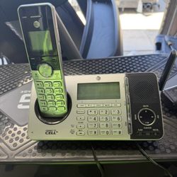 AT&T Handset DECT 6.0 Cordless Home Phone with Bluetooth, Answering System, Smart Call Blocker, Extended range,2" Backlit Screen, Lighted Keypad wit