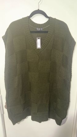 5xl knitted tank v neck
