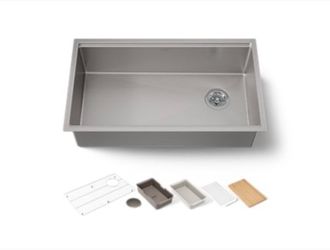 Kohler 33662-PC-NA Strive® 32" workstation kitchen sink, Stainless Steel *NEW*