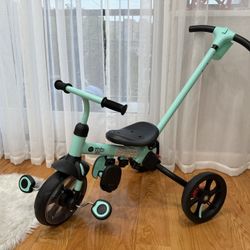 Bicycle Tricycle Toddler Balance Bike with Parent Steering Push Handle for Boys Girls 2-5 Years Old