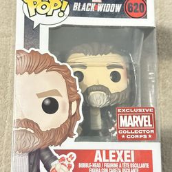 Funko Pop! Alexei Marvel Collector Corps Exclusive #620 Bobblehead Black Widow 
