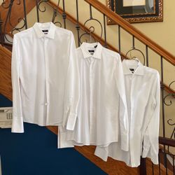 Dress Shirts White Hugo Boss $60 Each, Retail For $138-$198