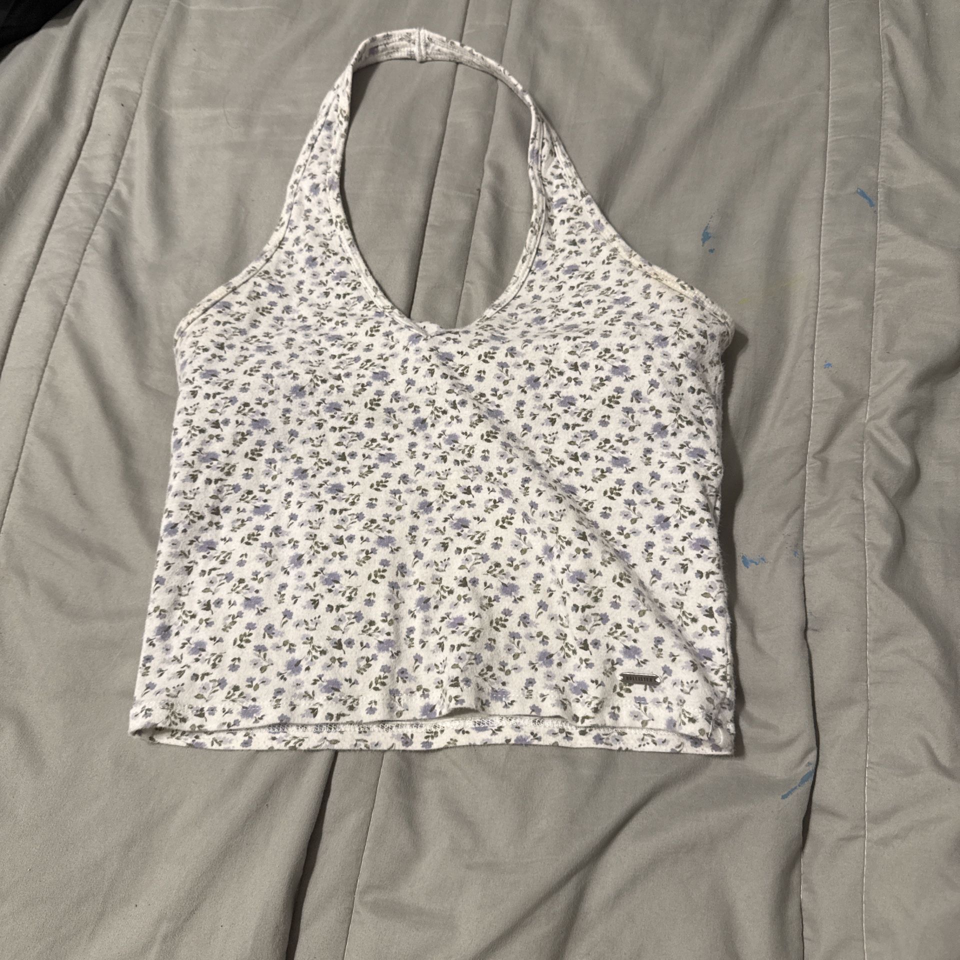 Floral Halter Neck Crop Top
