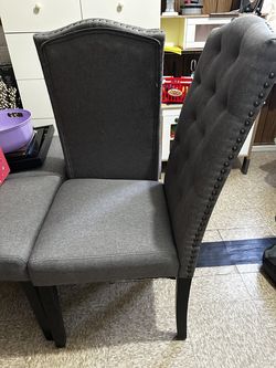 4 Gray dining chairs