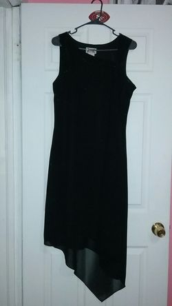 Black dress with tail