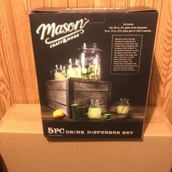 Mason 5pc Drink dispenser Set
