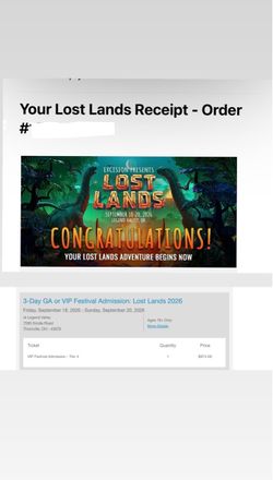 VIP - LOST LANDS Ticket