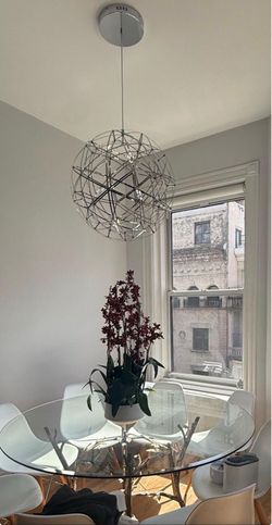 Modern Spherical Pendant Light Chrome(cash only)