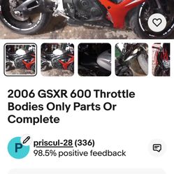 2006 2007 GSXR Parts or Complete ? message with your needs