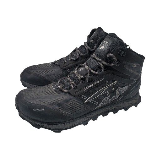 ALTRA RSM 'Lone Peak 4' Black WP Breathable Mid Trail Runners Mens 11.5 Med $160