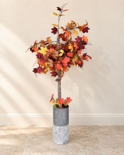 Artificial Fall Maple Tree in Decorative Pot