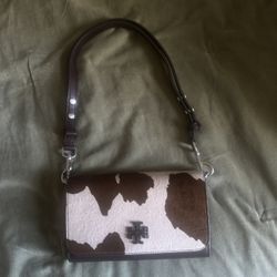 Cowhide tory burch bag