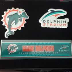 MIAMI DOLPHINS COMMEMORATIVE PIN SET