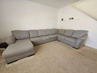 Gray Fabric Sectional Sofa