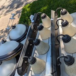 2 Bathroom Vanity Lamps And 3 Ceiling Lamps