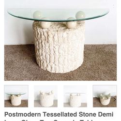Post Modern Stone Side Table