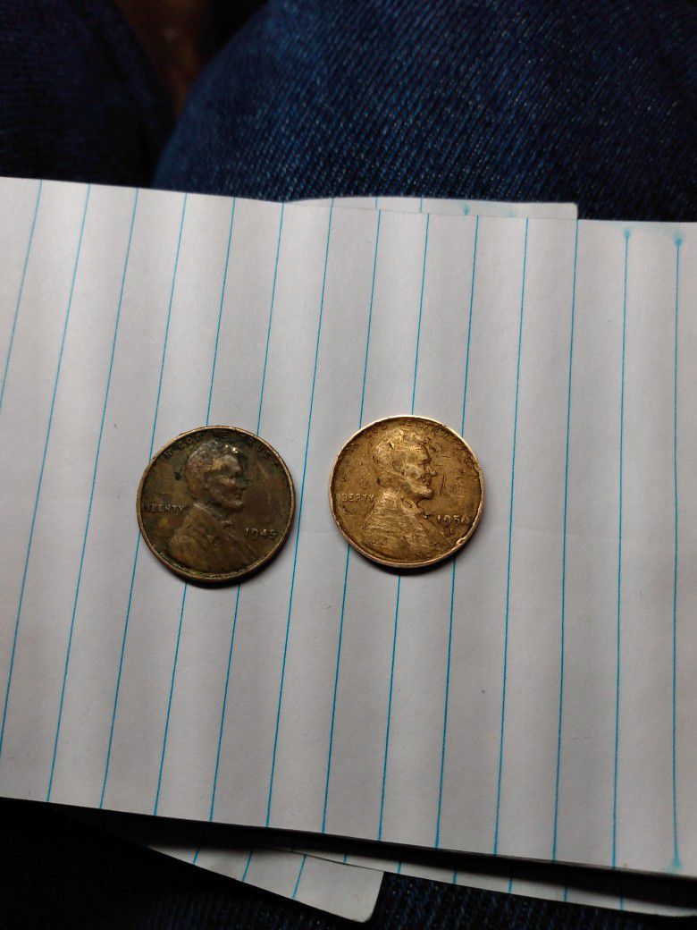 1956 Penny And A 1945 Penny Make Me An Offer For One Or Both It's Up To You If You Want Them