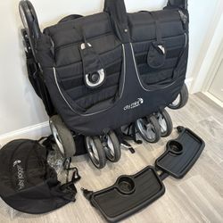 Baby Jogger City Mini Double Stroller w/ Accessories