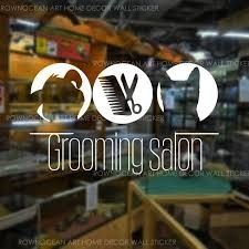Pet Grooming Salon Decal Business Decor Stickers Custom Signs 