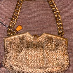 Rare Jimmy Choo metallic leather bag