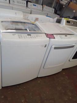 LG top load washer and dryer set working perfectly with 4 months warranty