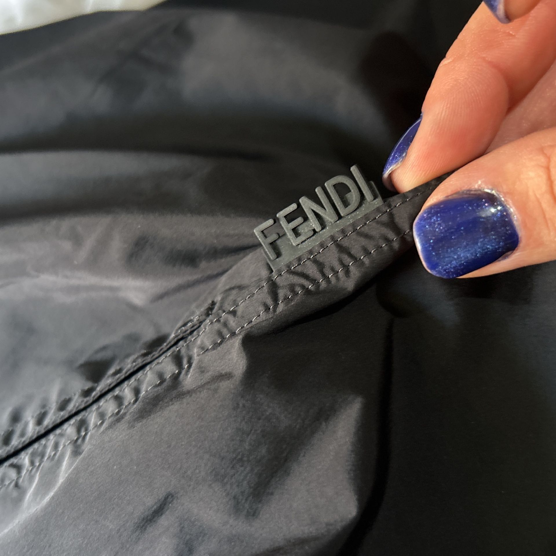 Fendi Black Swim Trouser Shorts For Men