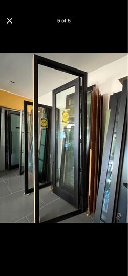 Black modern glass door 40x108