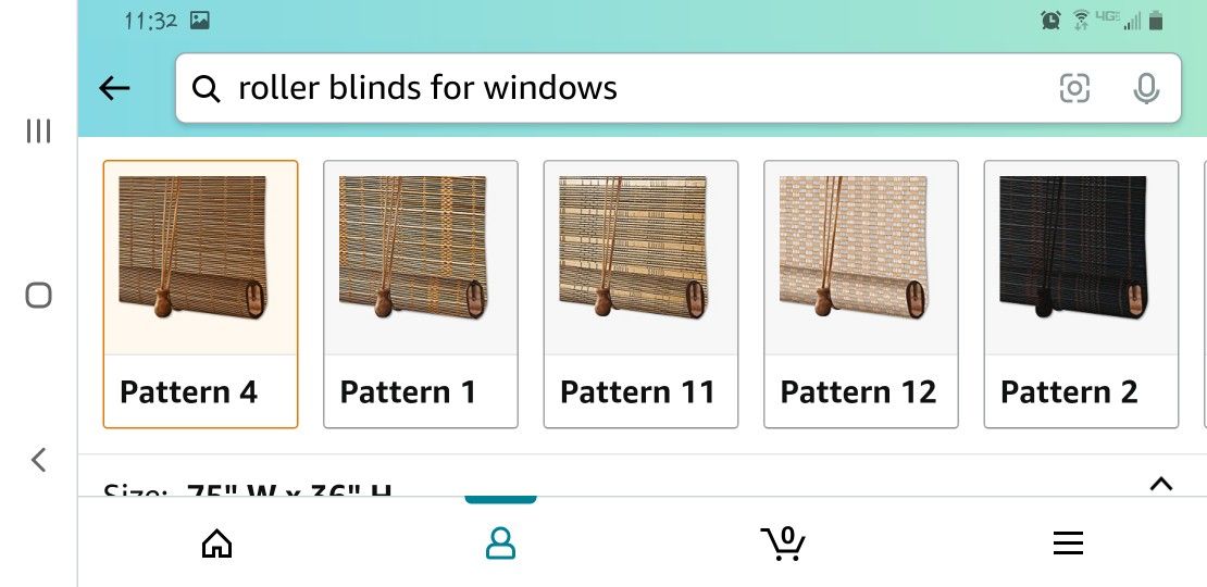 Bamboo Window Blind Like new