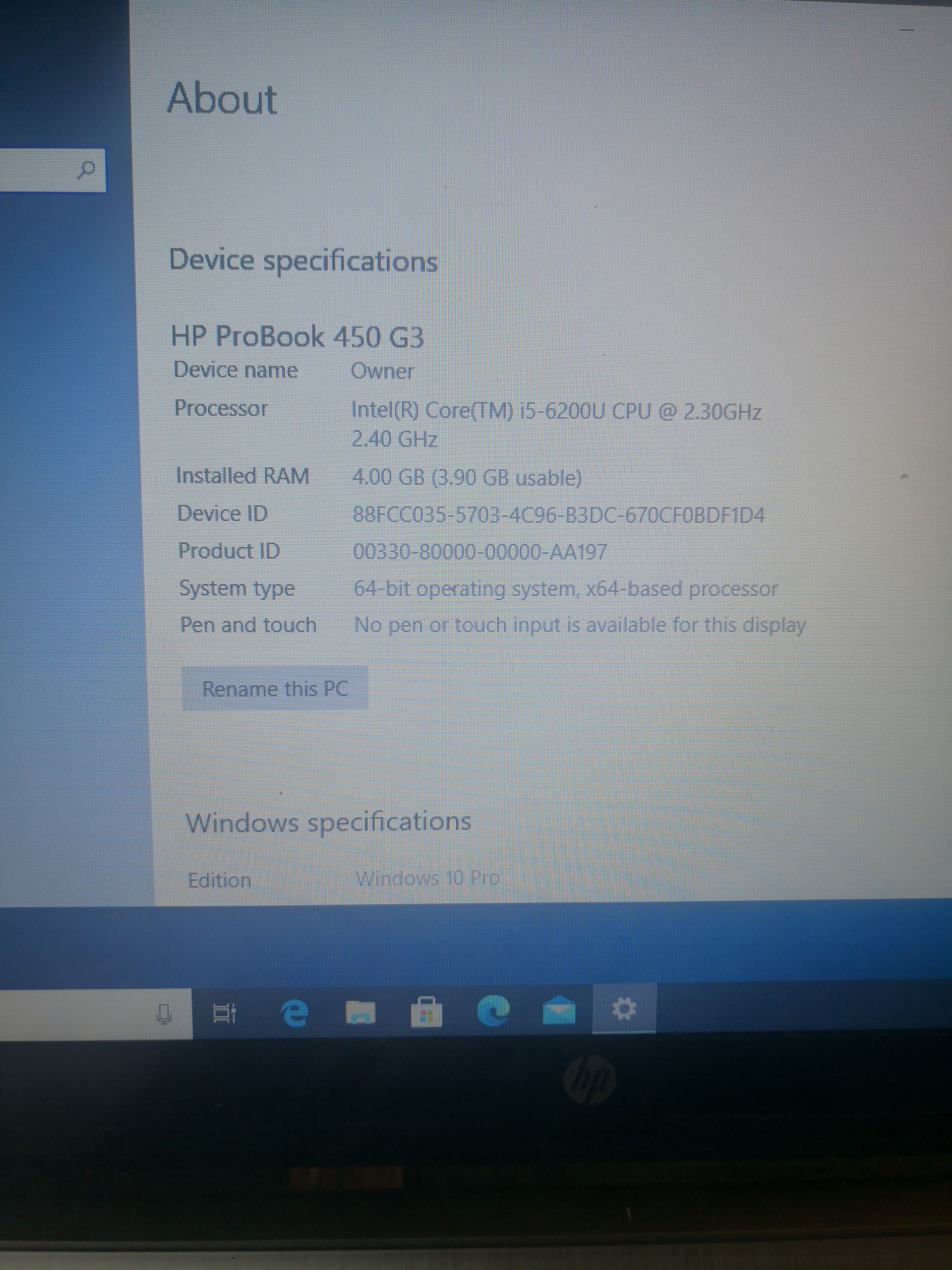 HP ProBook G3