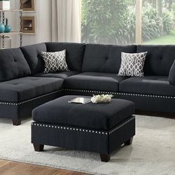 3 Pcs Sectional Black