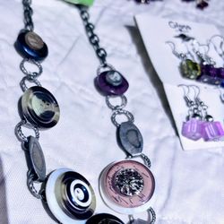 9 Pairs Of Earrings 1 Necklace By Rain, Native Sun, And More!!!