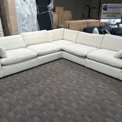 Custom White Sectional Sofa 