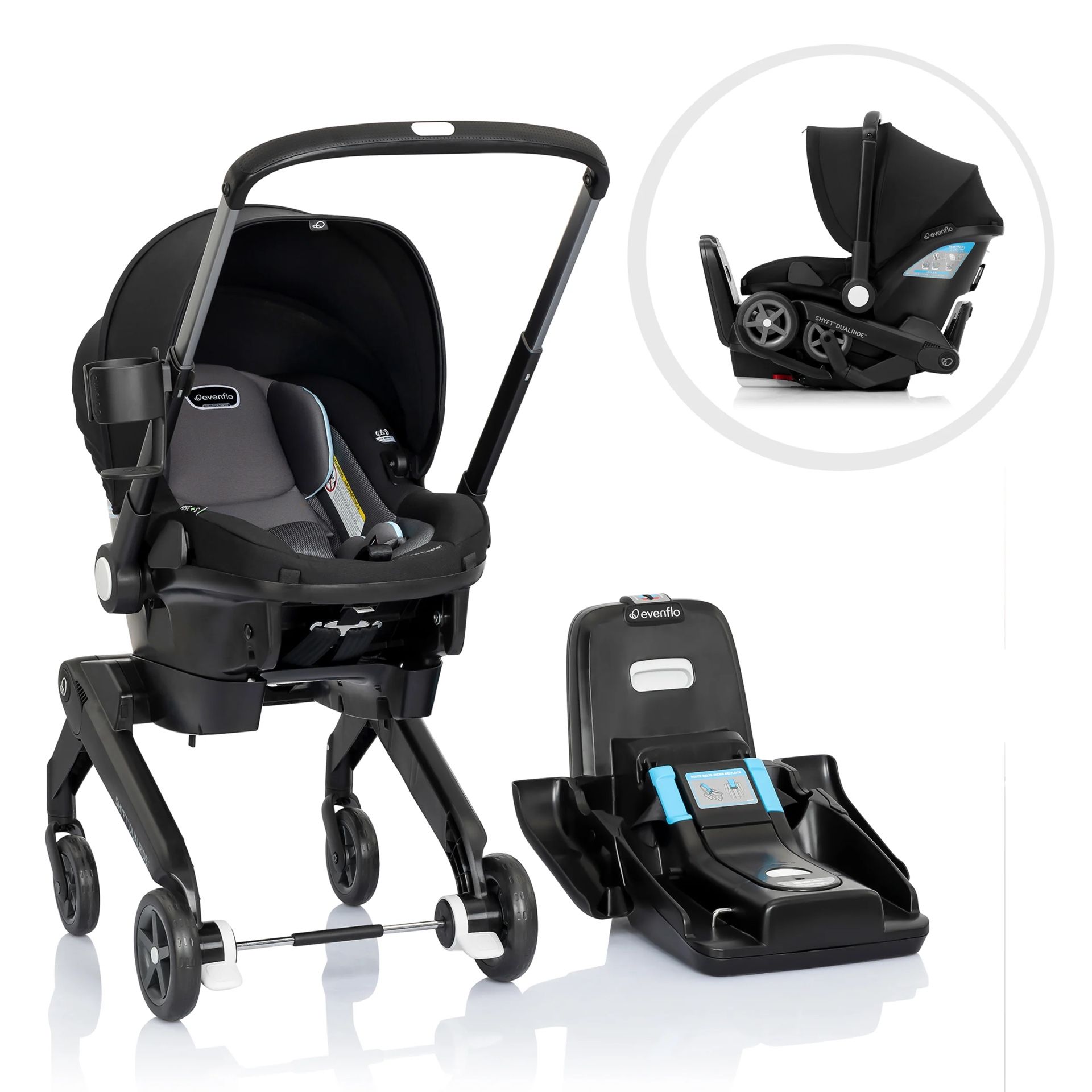 Evenflo SHYFT DUALRIDE INFANT CAR SEAT STROLLER COMBO